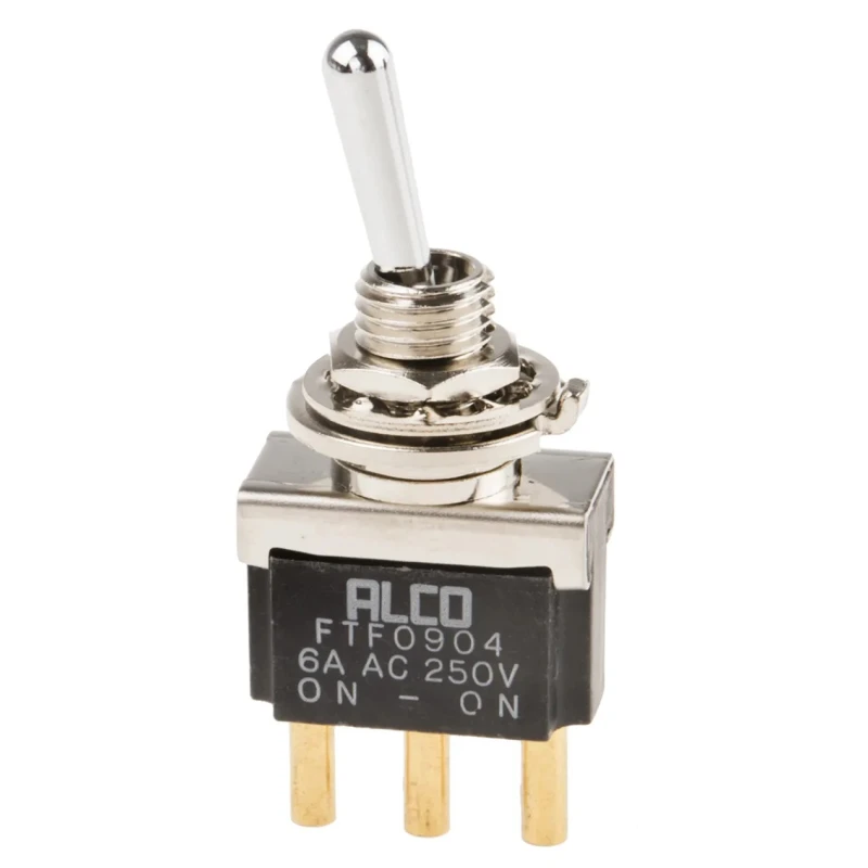 TE Connectivity Toggle Switch Panel Mount On-On SPDT Solder Terminal 12 V dc 250 V ac FTF0904