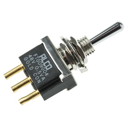 TE Connectivity Toggle Switch Panel Mount On-Off-On SPDT 20 V dc 20 V ac FTG09G04