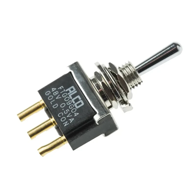 TE Connectivity Toggle Switch Panel Mount On-Off-On SPDT 20 V dc 20 V ac FTG09G04