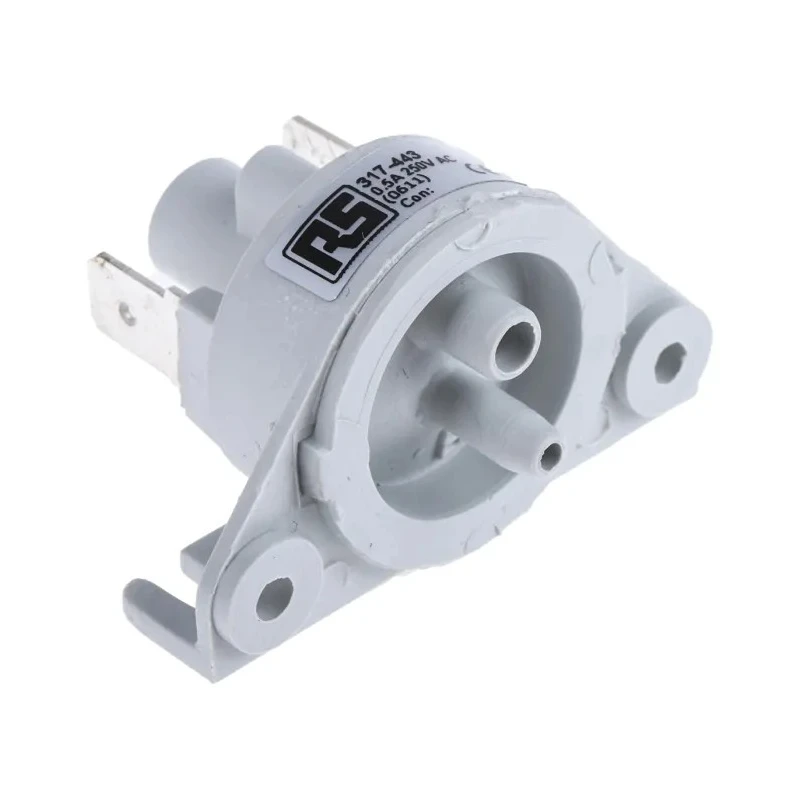 Herga Air Pressure Sensor 0.072 psi Nylon Housing SPST Contact 250V ac 50°C 6753-0002
