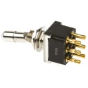 TE Connectivity Panel Mount Toggle Switch DPDT On-On 20V DC 20V AC Brass Actuator FTN59G04