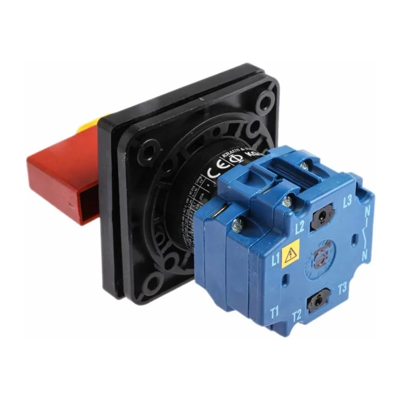 Kraus & Naimer 3-Pole Surface Isolator Switch, IP65, 20A, Red Handle, Series KG10 