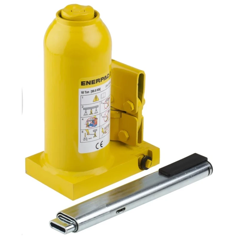 Enerpac Industrial Steel Bottle Jack with 10 Ton Load Capacity and 444 mm Minimum Lifting Height GBJ010A