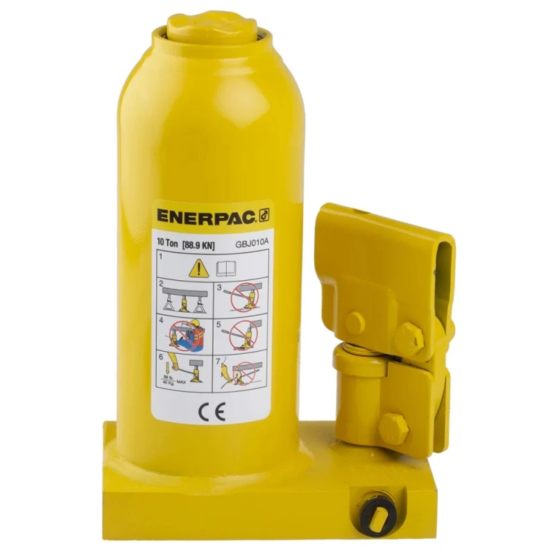 Enerpac Industrial Steel Bottle Jack with 10 Ton Load Capacity and 444 mm Minimum Lifting Height GBJ010A