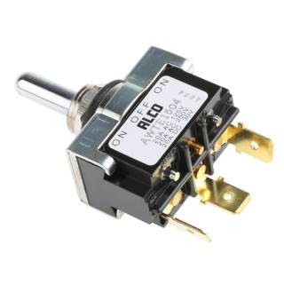 TE Connectivity Panel Mount Toggle Switch SPDT On-Off-On 30 V dc 20 A Brass Actuator AWTE1504