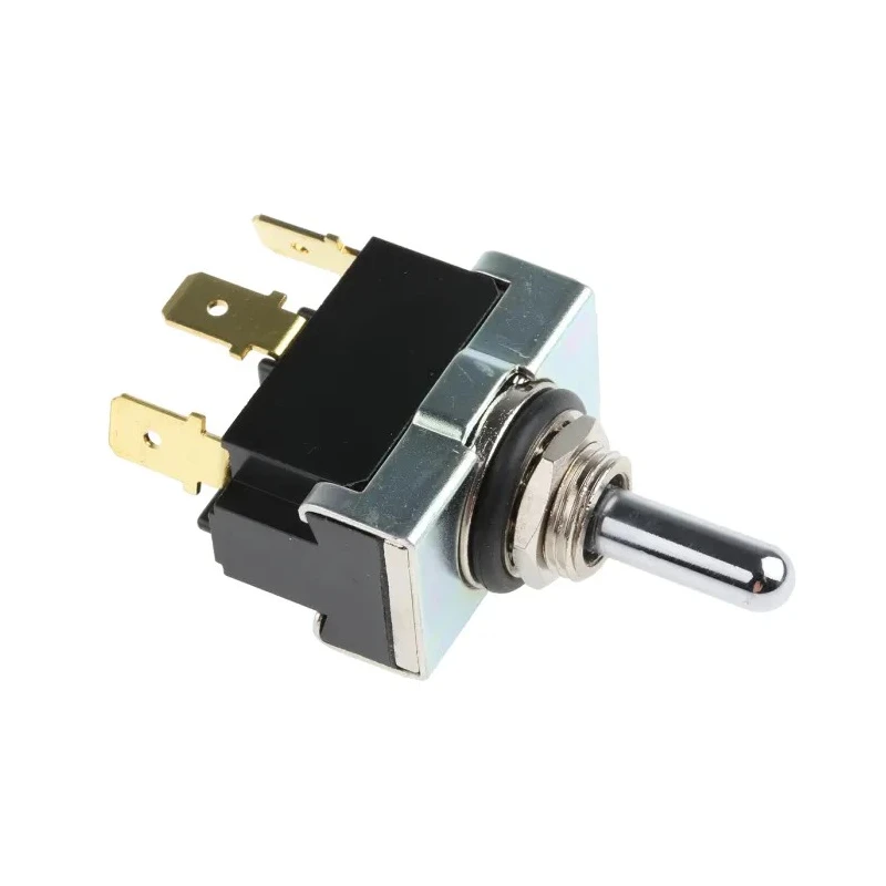 TE Connectivity Panel Mount Toggle Switch SPDT On-Off-On 30 V dc 20 A Brass Actuator AWTE1504