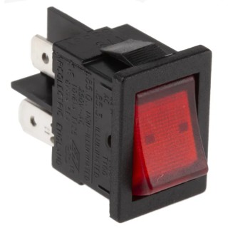 Arcolectric (Bulgin) Ltd Illuminated DPST On-Off Rocker Switch Panel Aluminium Housing IP66 10A 250V AC H8553VBNAA