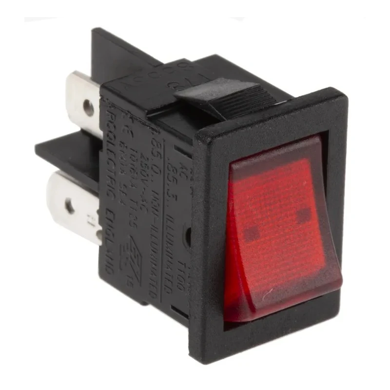 Arcolectric (Bulgin) Ltd Illuminated DPST On-Off Rocker Switch Panel Aluminium Housing IP66 10A 250V AC H8553VBNAA