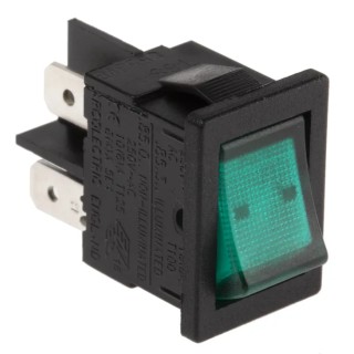 Arcolectric (Bulgin) Ltd Illuminated DPST On-Off Rocker Switch Panel 10A 250V AC Aluminium Housing IP66 H8553VBNAB