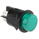 RS PRO Illuminated Latching Push Button Switch, Panel Mount, 25 mm Cutout, DPST, Green LED, IP67, 250 V AC 319-449
