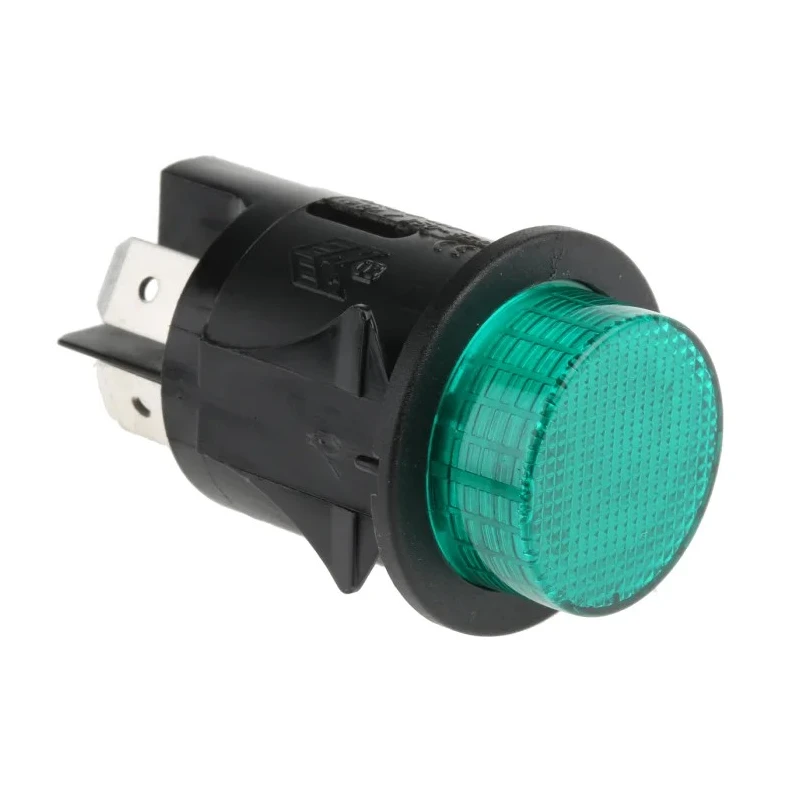 RS PRO Illuminated Latching Push Button Switch, Panel Mount, 25 mm Cutout, DPST, Green LED, IP67, 250 V AC 319-449