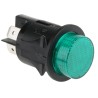 RS PRO Illuminated Latching Push Button Switch, Panel Mount, 25 mm Cutout, DPST, Green LED, IP67, 250 V AC 319-449