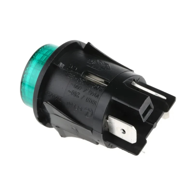 RS PRO Illuminated Latching Push Button Switch, Panel Mount, 25 mm Cutout, DPST, Green LED, IP67, 250 V AC 319-449