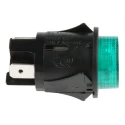 RS PRO Illuminated Latching Push Button Switch, Panel Mount, 25 mm Cutout, DPST, Green LED, IP67, 250 V AC 319-449
