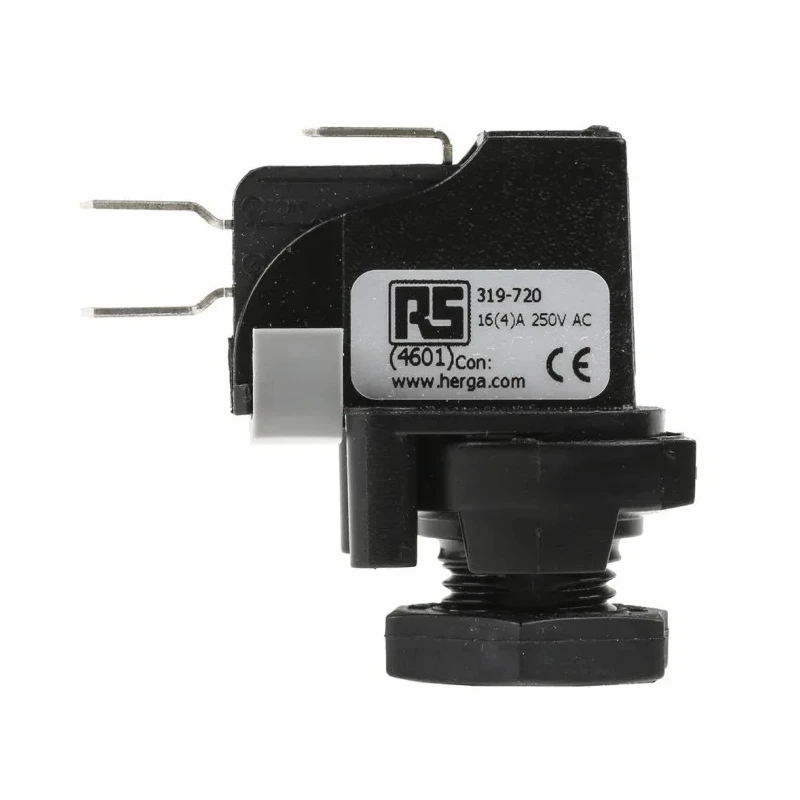 RS PRO Panel Mounted 250 mm Momentary Air Switch SP Single Pole Changeover 16A 250V AC 319-720