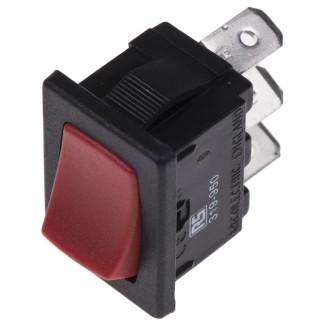Arcolectric (Bulgin) Ltd SPDT On-On Rocker Switch Panel Aluminium Housing Red Actuator IP66 H8610VBAAE