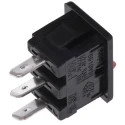 Arcolectric (Bulgin) Ltd SPDT On-On Rocker Switch Panel Aluminium Housing Red Actuator IP66 H8610VBAAE
