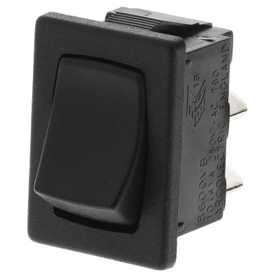 Arcolectric (Bulgin) Ltd SPST Latching On-Off Rocker Switch Panel 10A 250V AC Aluminium Housing IP66 H8600VBAAS