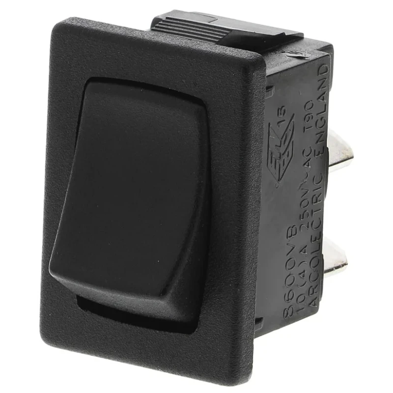 Arcolectric (Bulgin) Ltd SPST Latching On-Off Rocker Switch Panel 10A 250V AC Aluminium Housing IP66 H8600VBAAS