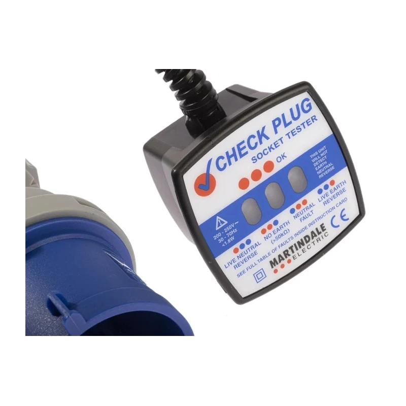 Martindale Industrial 3-Pin Socket Tester 230V AC 32A CAT III CP201-32