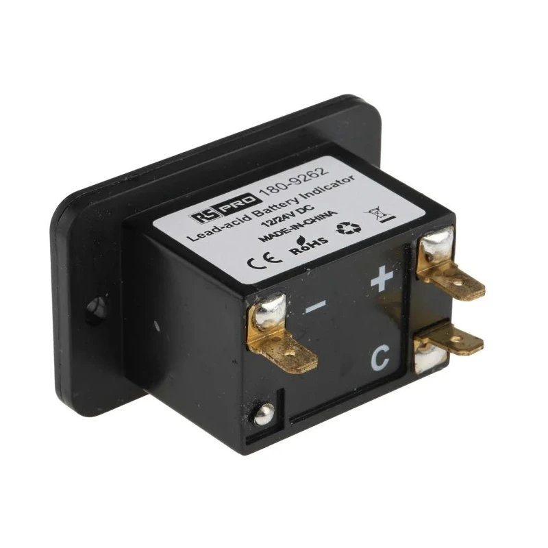 RS PRO Digital Voltmeter DC LED Display 25 mm Cutout Height 37 mm Cutout Width Model 180-9262