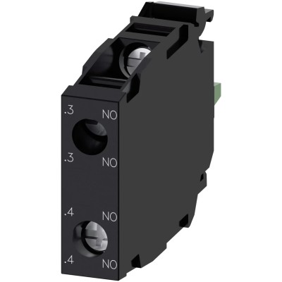 Siemens SIRIUS ACT 3SU14 Series Contact Block, 2 NO, 500 V ac, 500 V dc, Screw Terminal 3SU1400-1AA10-1NA0