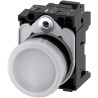 Siemens Panel Mount White LED Indicator SIRIUS ACT 3SU11 22 mm Cutout 230V AC Round 3SU1106-6AA60-3AA0