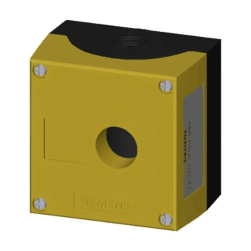 Siemens Yellow Metal SIRIUS ACT 3SU18 Push Button Enclosure 1 Hole 22mm Diameter 3SU1851-0AA00-0AB2