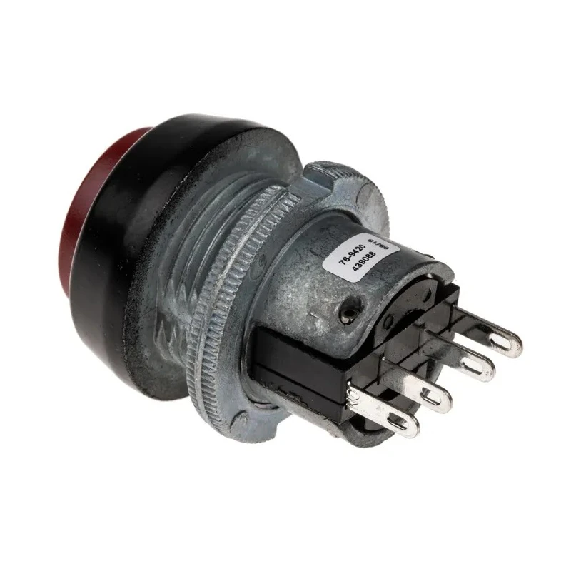 ITW Switches 76-94 Series Push Button Switch, Momentary, Panel Mount, 22 mm Cutout, SPDT, Clear LED, IP67 76-9420/439088R