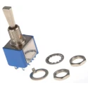 APEM Toggle Switch Panel Mount On-Off-On DPDT Solder Terminal 4A 30V dc 250V ac 5649A9