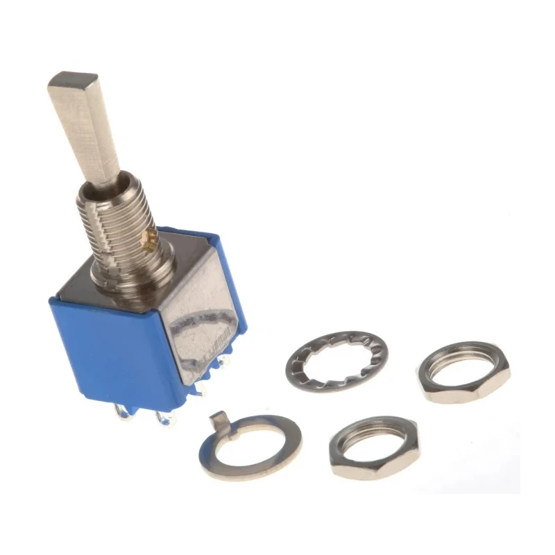 APEM Toggle Switch Panel Mount On-Off-On DPDT Solder Terminal 4A 30V dc 250V ac 5649A9