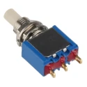 APEM 18000 Series Miniature Momentary Push Button Switch, Panel Mount, 6.5 mm Cutout, SPDT, 125 V AC, Grey Actuator 18535CD
