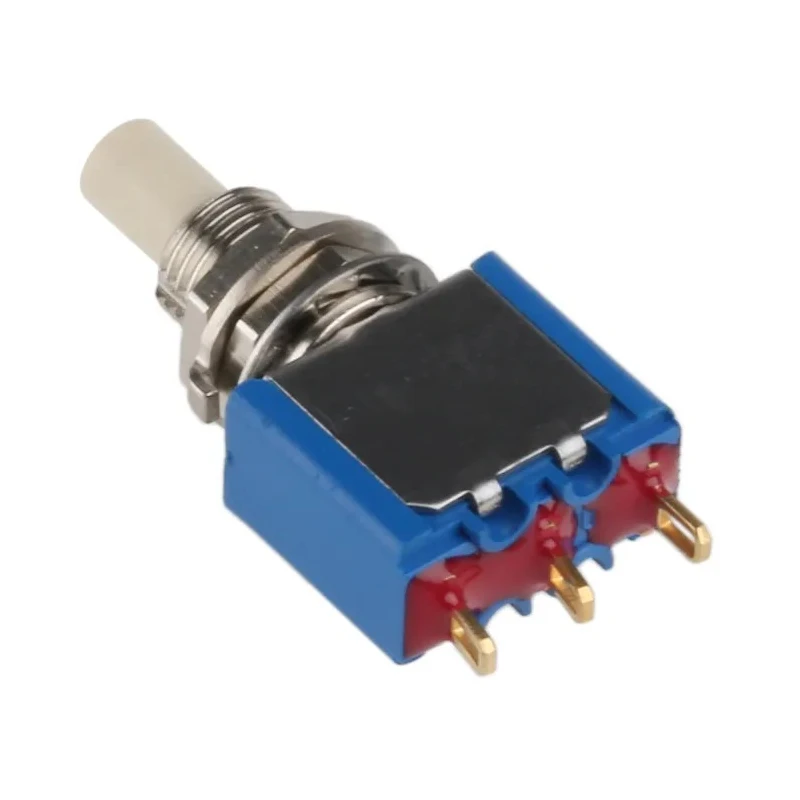 APEM 18000 Series Miniature Momentary Push Button Switch, Panel Mount, 6.5 mm Cutout, SPDT, 125 V AC, Grey Actuator 18535CD