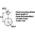 APEM 18000 Series Miniature Momentary Push Button Switch, Panel Mount, 6.5 mm Cutout, SPDT, 125 V AC, Grey Actuator 18535CD