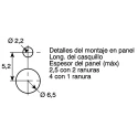 APEM 18000 Series Miniature Momentary Push Button Switch, Panel Mount, 6.5 mm Cutout, SPDT, 125 V AC, Grey Actuator 18535CD