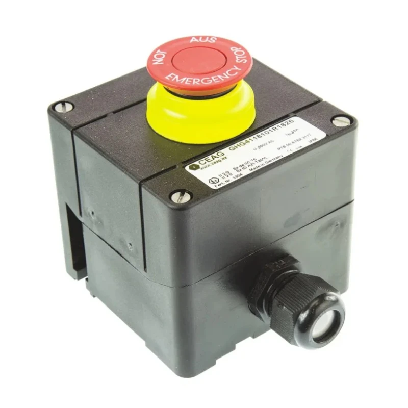 Eaton GHG411 Series Pull Release Emergency Stop Push Button, Surface Mount, SPDT, IP66 GHG411
