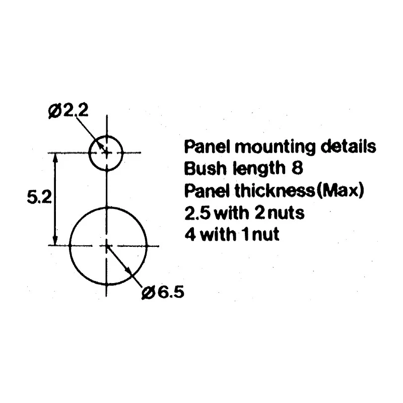 APEM Miniature Momentary Push Button Switch, Panel Mount, 6.5 mm Cutout, DPDT, Black Actuator 18545CD