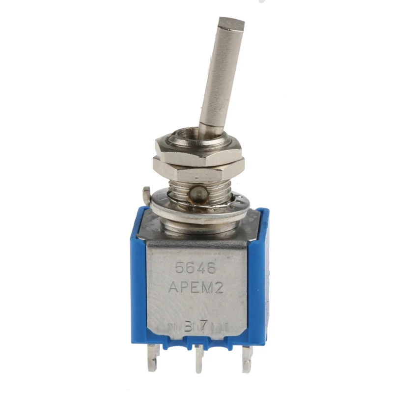 APEM Toggle Switch Panel Mount On-On DPDT Solder Terminal 30 V dc 250 V ac 5646A9