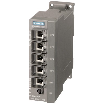 Siemens Scalance Series Unmanaged Data Acquisition Ethernet Switch 5 Channels for Industrial Ethernet 6GK5005-0BA10-1AA3