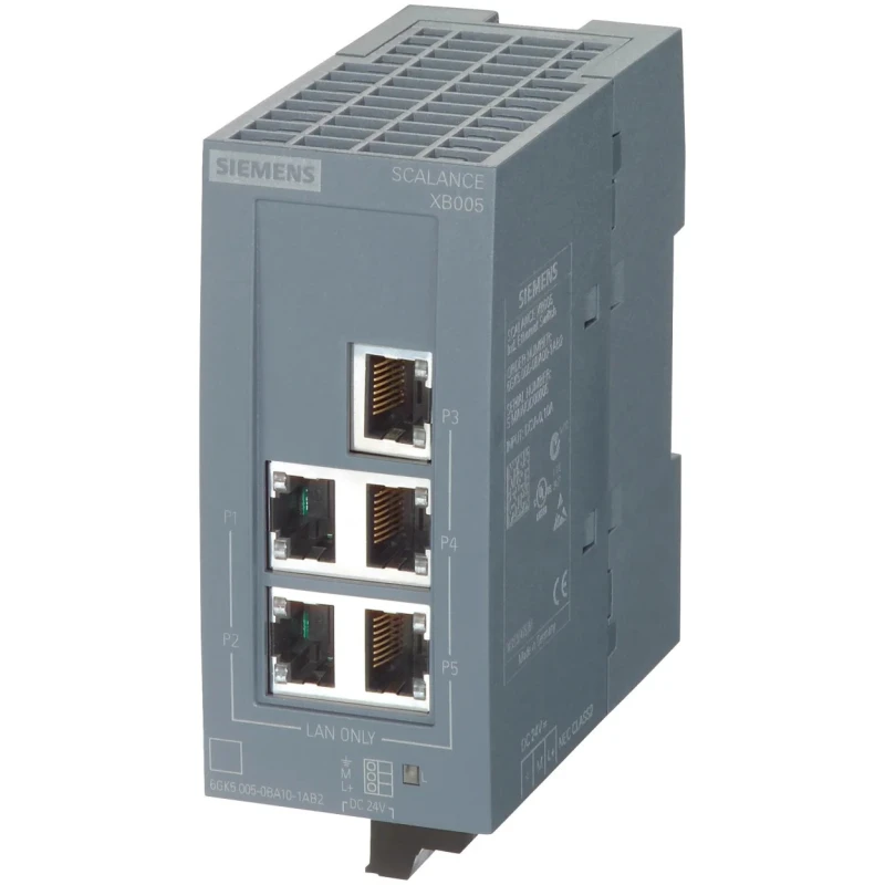 Siemens Data Acquisition Industrial Ethernet Switch 5 x RJ45 Ports 1000Mbps SCALANCE XB005G 