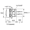 ITW Switches 49-59 Series Push Button Switch, Momentary, Panel Mounted, 16 mm Cutout, SPST, Clear LED, IP67, 250 V 49-59211