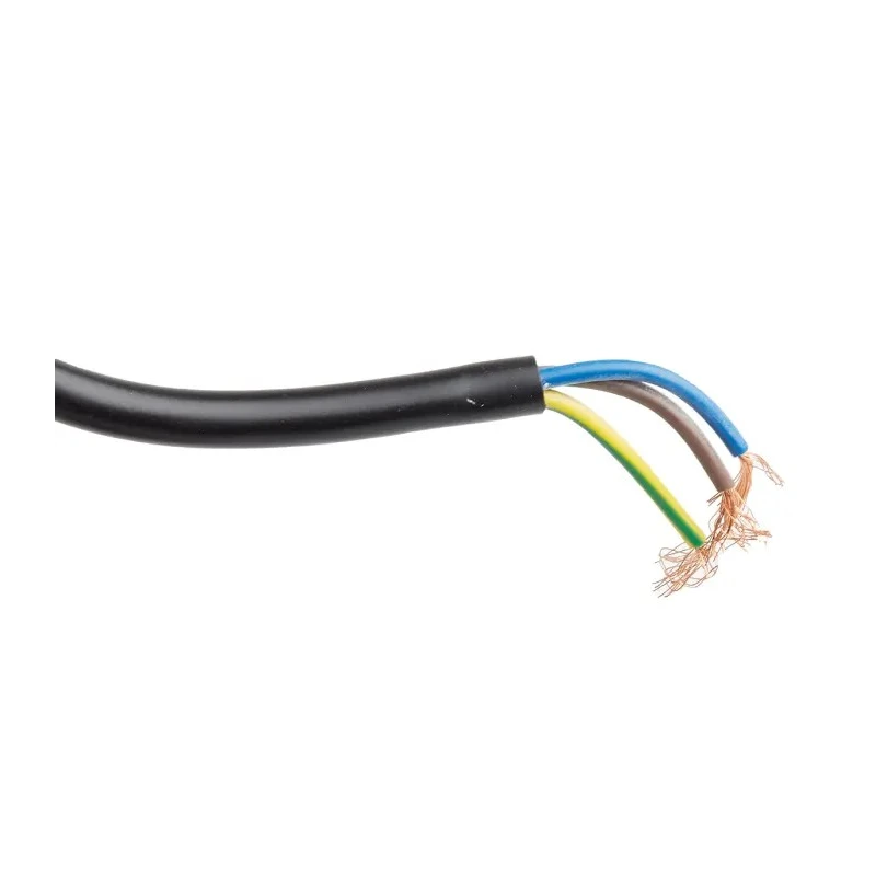 RS PRO Unterminated to BS1363 Power Cord 6 m Black PVC 250V 10A BS1363