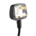 RS PRO Unterminated to BS1363 Power Cord 6 m Black PVC 250V 10A BS1363