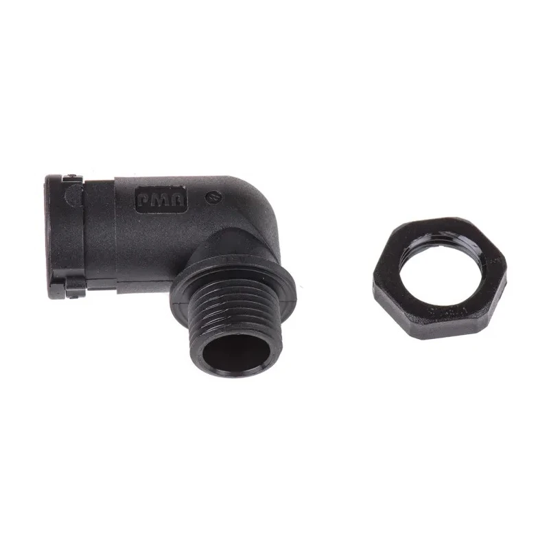 PMA Angled Black Conduit Fitting 12 mm Nominal Size M16 Thread Polyamide 6 IP66 ALWD-M162