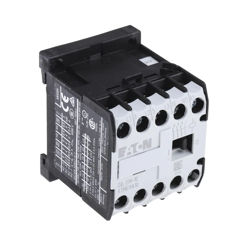 Eaton 24V AC Coil 3-Pole Contactor, 9 A, 4 kW Power Rating, Screw Mount Type 010005 DILEM-10(24V50HZ)