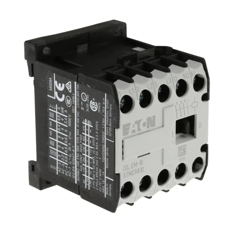 Eaton DILEM Contactor, 240V AC Coil, 3-Pole, 9 A, 4 kW Motor Control, 3 NO, 400V AC 010032 DILEM-10(240V50HZ)