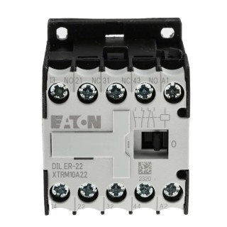 Eaton DILER Contactor Relay, 24V AC Coil, 4-Pole, 3A Contact Current, 2 NO/2 NC, 400V AC, DIN Rail 010344 DILER-22(24V50HZ)