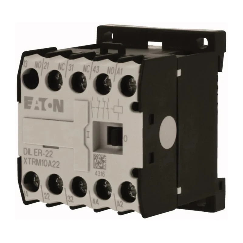 Eaton DILER Contactor Relay, 24V AC Coil, 4-Pole, 3A Contact Current, 2 NO/2 NC, 400V AC, DIN Rail 010344 DILER-22(24V50HZ)