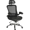 RS PRO Black Mesh Executive Office Chair 150 kg Weight Capacity 180-9716