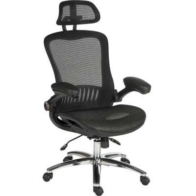 RS PRO Black Mesh Executive Office Chair 150 kg Weight Capacity 180-9716